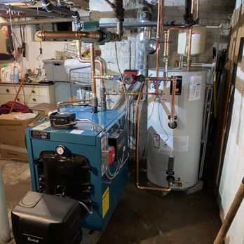 Boiler and hot water tank install